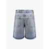 Tailored stone-washed denim bermuda shorts