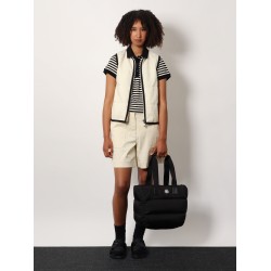 Caradoc padded nylon shoulder bag with logo patch