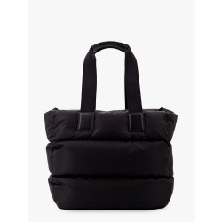 Caradoc padded nylon shoulder bag with logo patch
