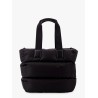 Caradoc padded nylon shoulder bag with logo patch