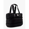 Caradoc padded nylon shoulder bag with logo patch