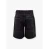 Tailored stone-washed denim bermuda shorts