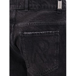 Tailored stone-washed denim bermuda shorts