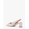 Leather slingback with metal detail