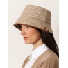 Loretta cotton bucket hat with allover logo