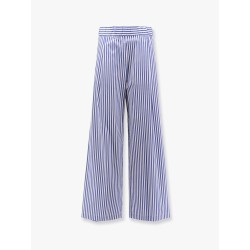 Cotton blend trouser with striped motif
