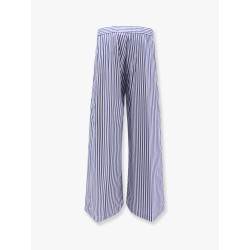 Cotton blend trouser with striped motif