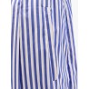 Cotton blend trouser with striped motif