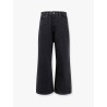 Washed black denim trouser