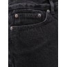 Washed black denim trouser