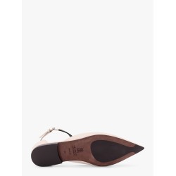 Leather sandals with monili detail on the front