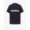 Cotton t-shirt with beads logo patch