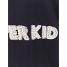 Cotton t-shirt with beads logo patch
