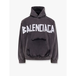Used effect cotton sweatshirt with new tape logo
