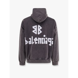 Used effect cotton sweatshirt with new tape logo