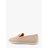 Suede loafer with metal detail