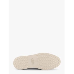 Suede loafer with metal detail