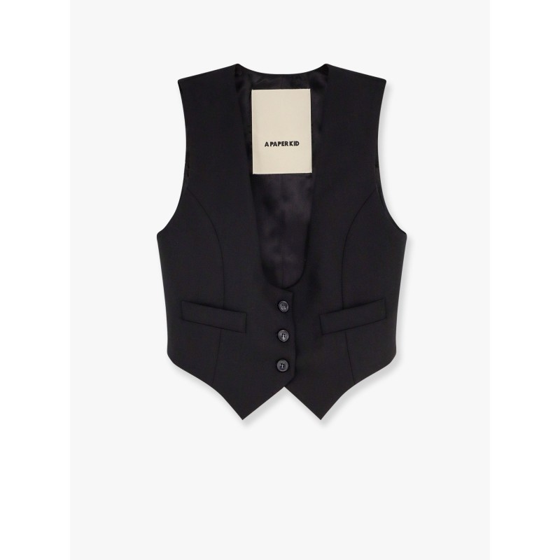 Stretch wool vest