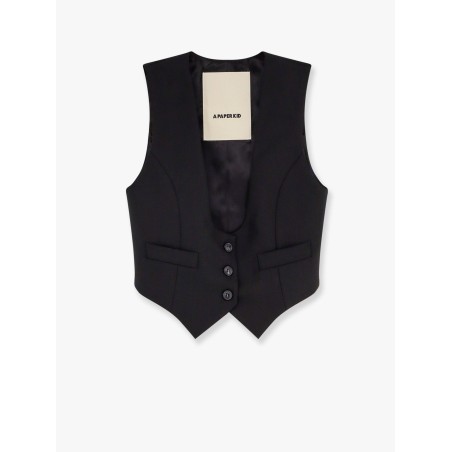 Stretch wool vest