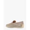 Suede loafer with engraved logo