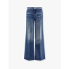 Cotton blend jeans with embroidered monogram