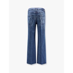Cotton blend jeans with embroidered monogram