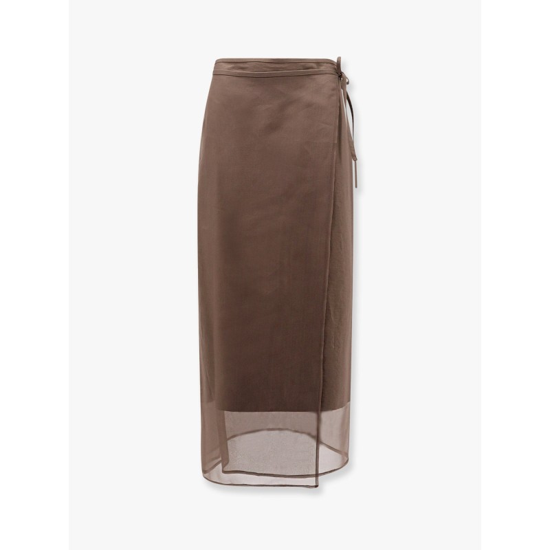 Cotton blend wrap-around skirt