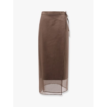 Cotton blend wrap-around skirt