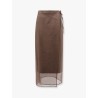 Cotton blend wrap-around skirt