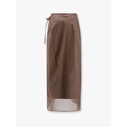 Cotton blend wrap-around skirt