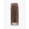 Cotton blend wrap-around skirt