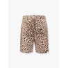 Cotton bermuda shorts with animalier print