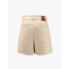 Stretch cotton shorts with maxi logo patch