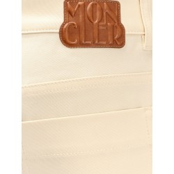 Stretch cotton shorts with maxi logo patch