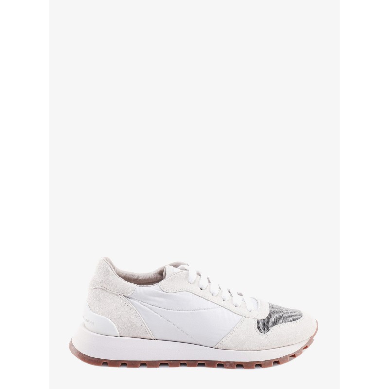 Nylon and suede sneakers