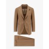 Feeling linen suit with removable iconic brooch