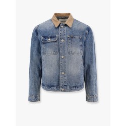 Work washed denim jacket
