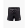 Nylon swim trunk with frontal logo patch