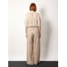 Trouser with belt and monili detail