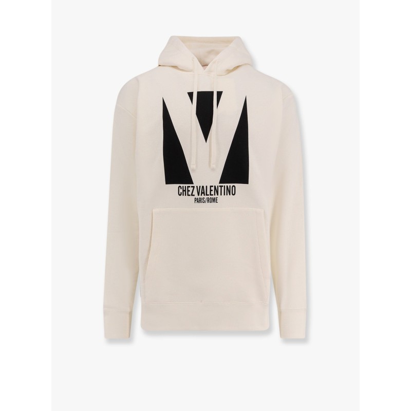 Cotton sweatshirt with chez valentino print
