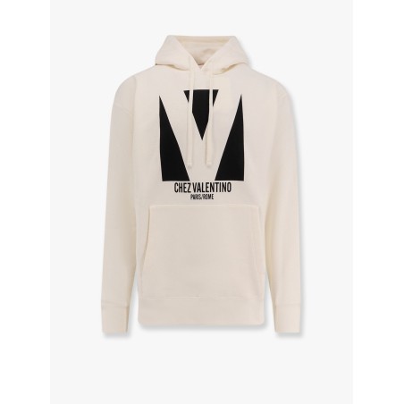 Cotton sweatshirt with chez valentino print