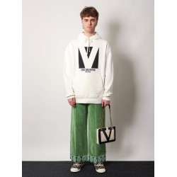 Cotton sweatshirt with chez valentino print