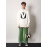Cotton sweatshirt with chez valentino print
