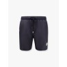 Nylon swim trunk with frontal logo patch