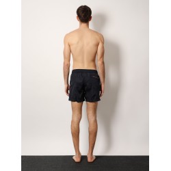 Nylon swim trunk with frontal logo patch