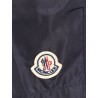 Nylon swim trunk with frontal logo patch