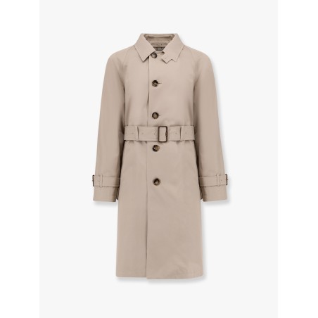 Organic cotton trench with check lining