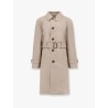 Organic cotton trench with check lining
