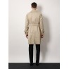 Organic cotton trench with check lining