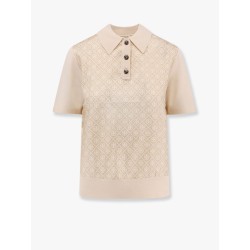 Wool and silk polo shirt